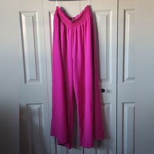 Hot pink wide leg pants